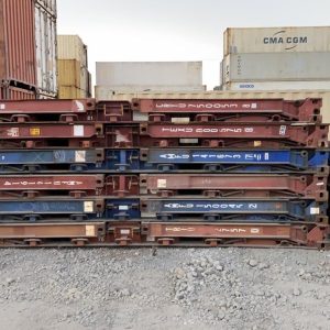 20' Flat rack shipping container